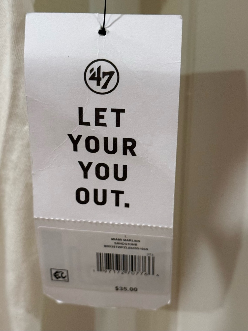 47 Women's Tee - White with Black Logo Tag - Picture 4 of 11